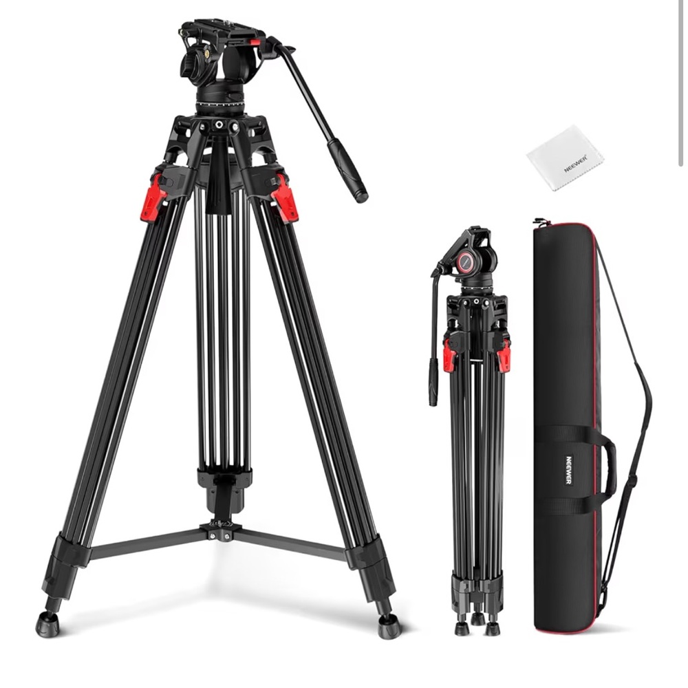 Black Tripod with Red Accents